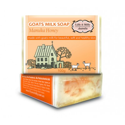 Lilly & Milly Goats Milk Soap 100g - Manuka Honey